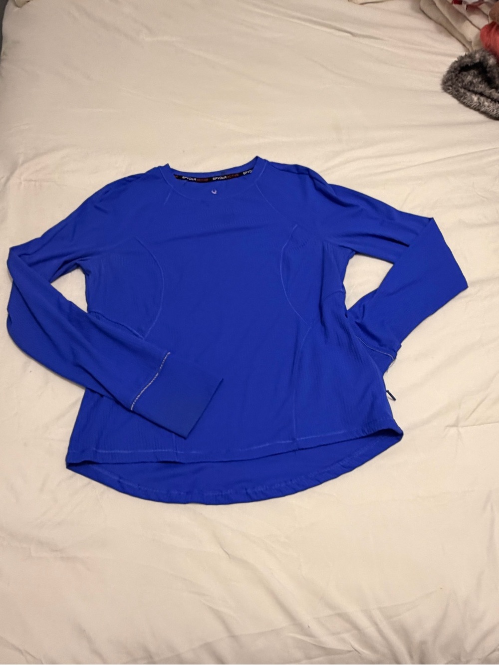 Spyder Women's Long Sleeve Crew Neck Top - Royal Blue size S